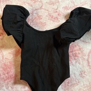 Zara Black Sleeveless Bodysuit